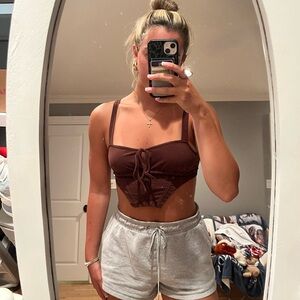 SHEIN Brown Crop Top